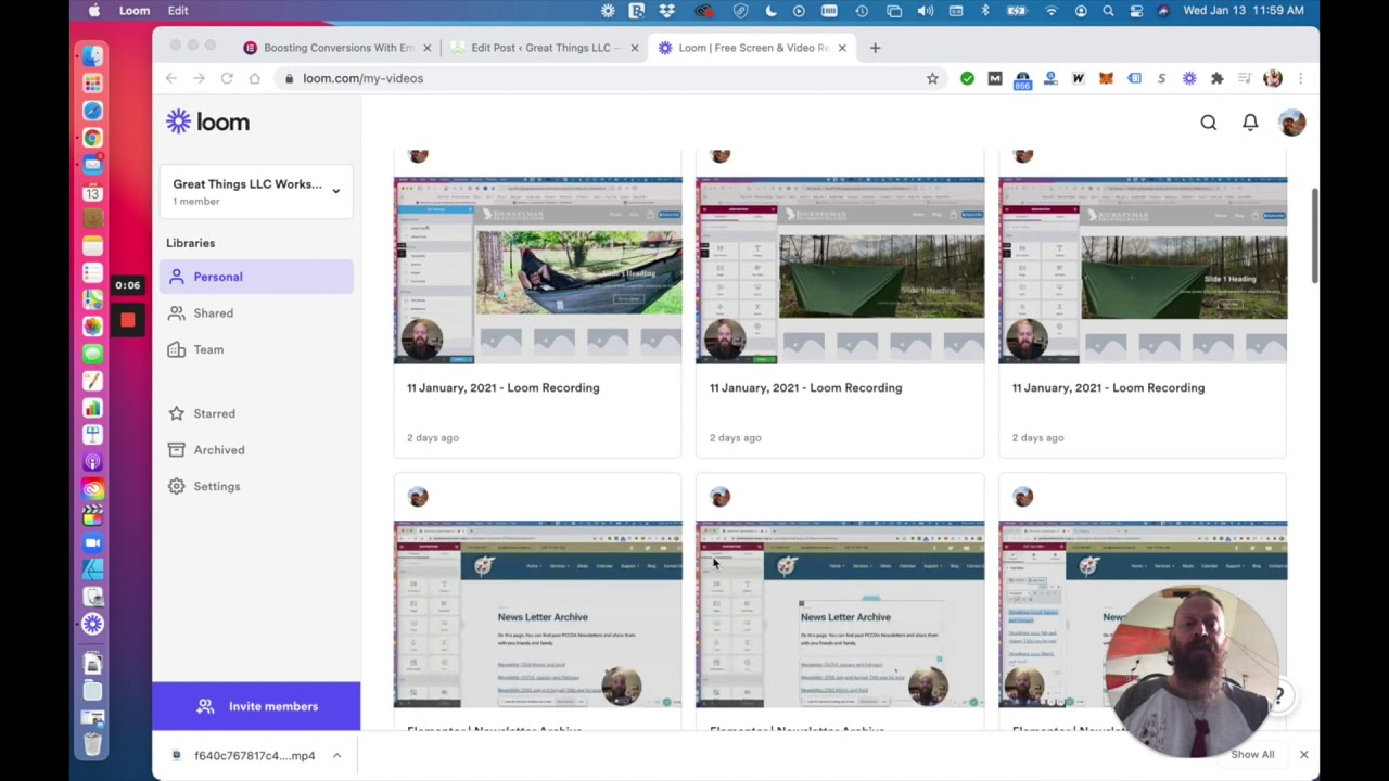 Loom interface screenshot
