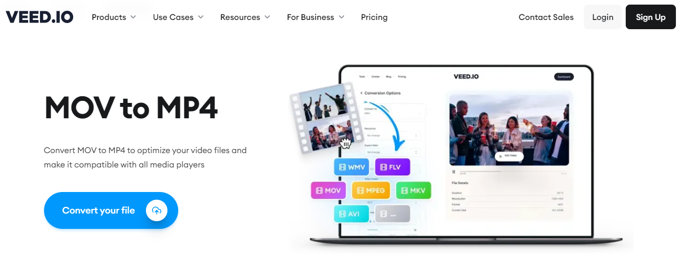 VEED.io - Convertisseur MOV en ligne