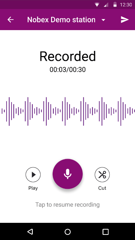 Recorder by Nobex Interface