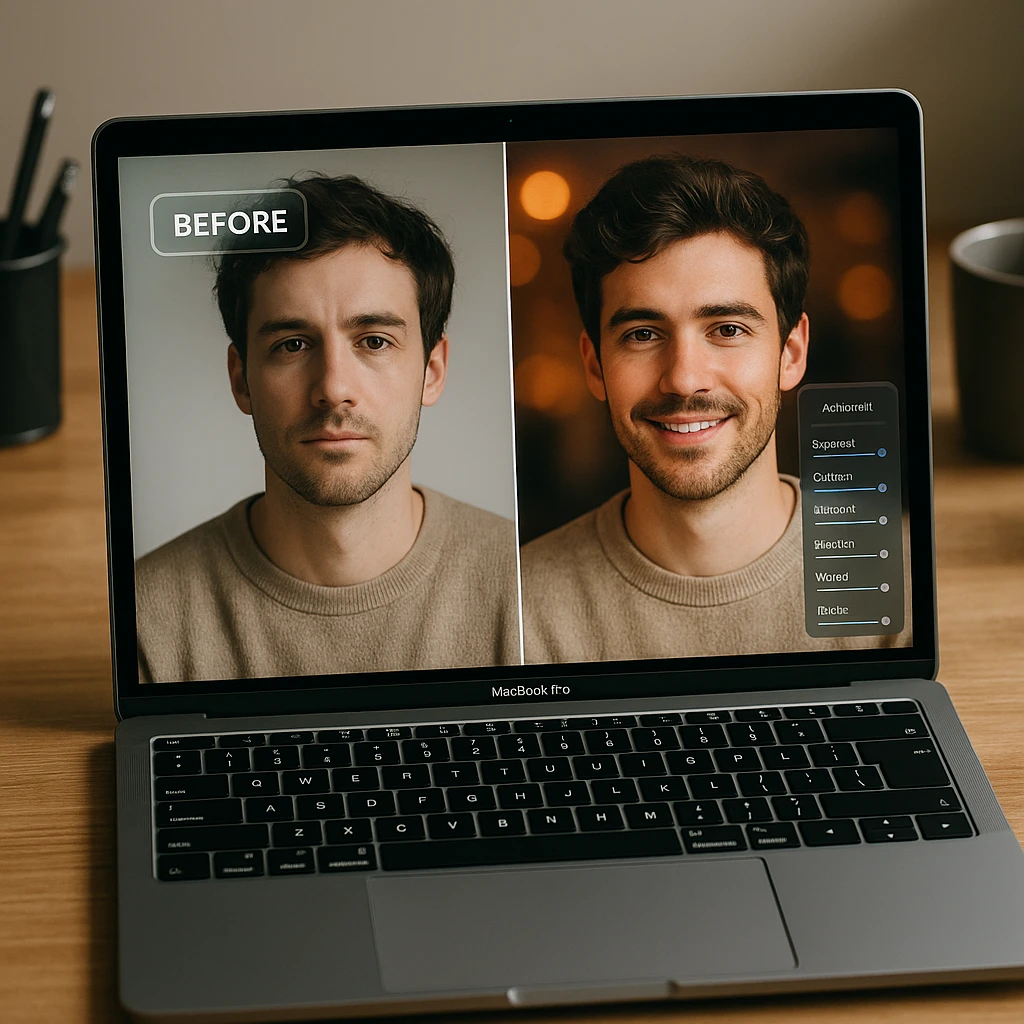 Comparaison de retouche photo avant et après montrant les résultats de la suppression d'objets par l'IA