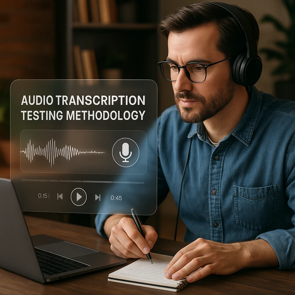 Testing audio transcription tools with multiple file formats and accuracy metrics