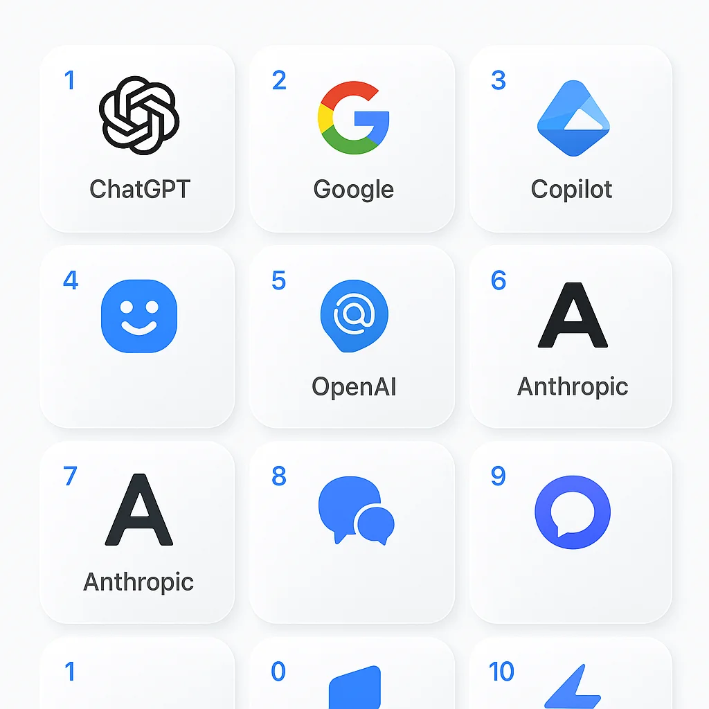 Comparaison des meilleurs chatbots IA gratuits 2025