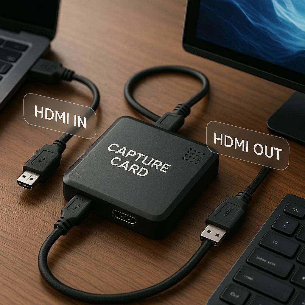 Schéma complet de connexion de la carte d'acquisition montrant tous les câbles et ports avec un étiquetage approprié pour la configuration du dépannage