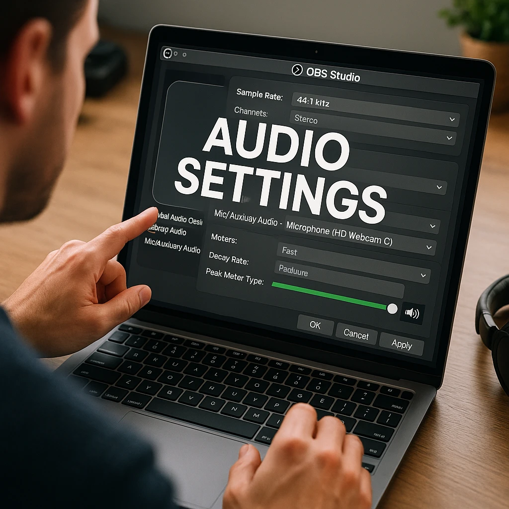 Configuration de streaming professionnelle avec intégration de la carte d'acquisition montrant une gestion optimale des câbles et un placement des périphériques