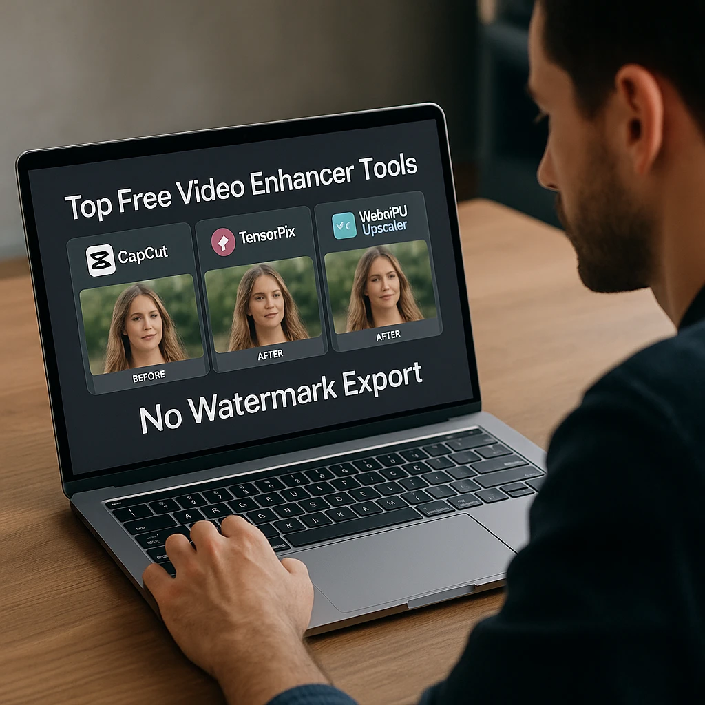 Top free video enhancers: CapCut, TensorPix, WebGPU upscaler comparison