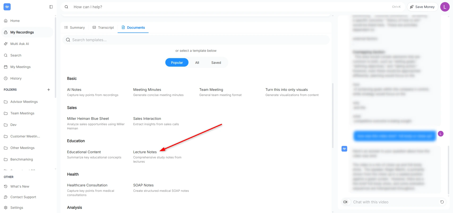 Step 2: Lecture summary workflow