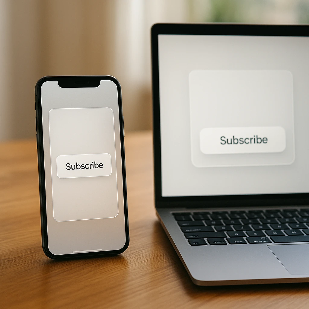 The same YouTube Premium plan priced higher in the iPhone app than in a browser, shown side by side